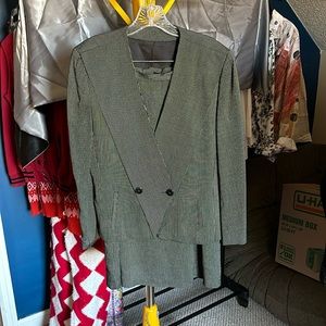 Michelle Stuart dress coat with matching skirt. Black/white. Size 10